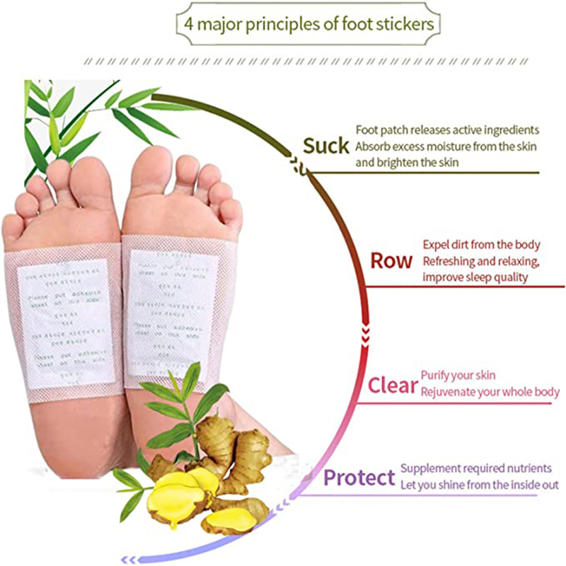 Detox Foot Patch - Набор из 10 детокс-пластырей для ног