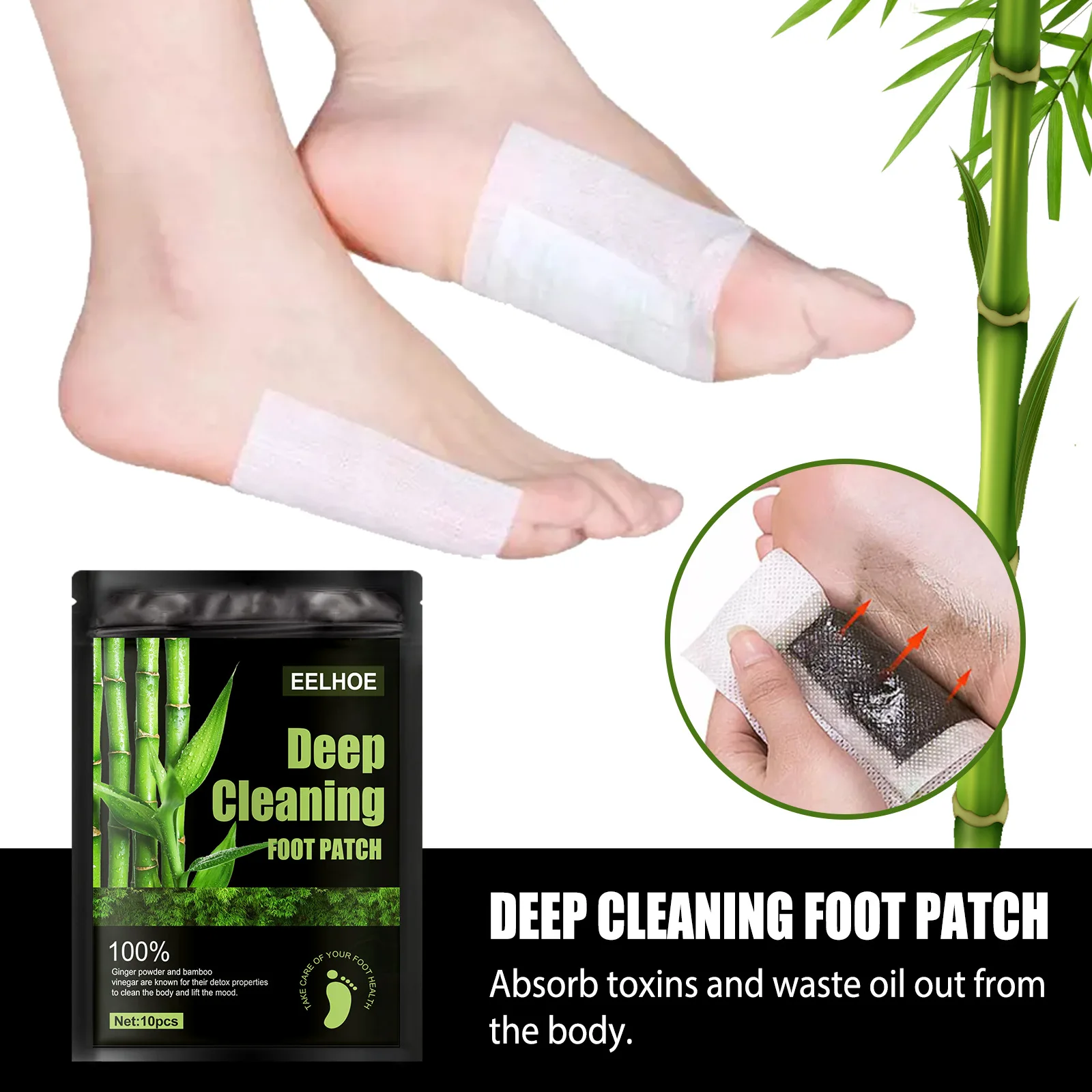 EELHOE натуральный полынь бамб – обзор и цена Detox Foot Patch