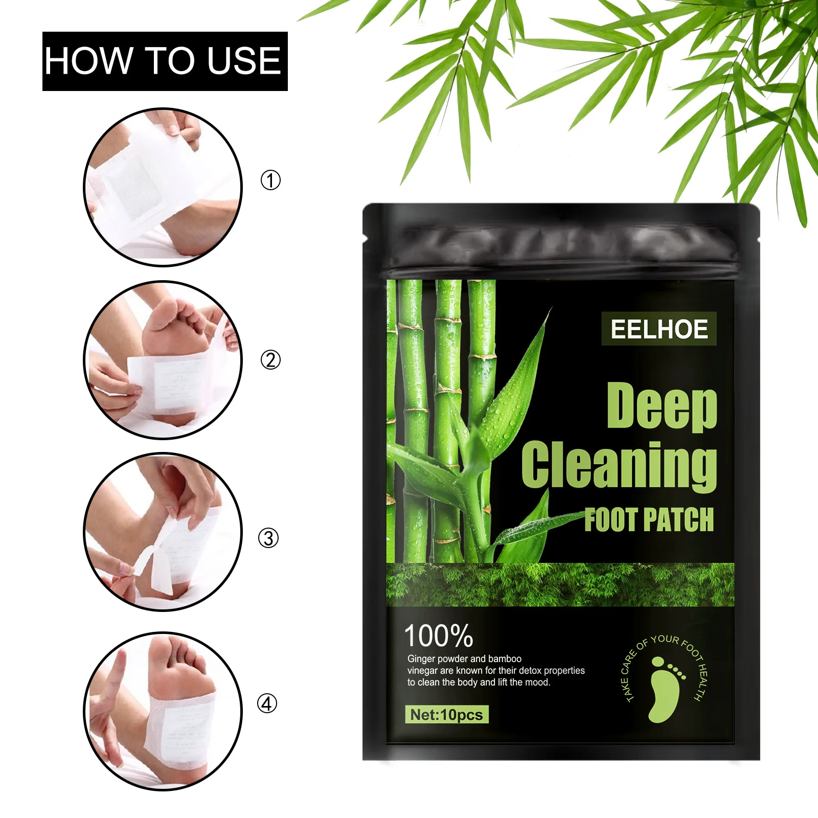 EELHOE натуральный полынь бамб – обзор и цена Detox Foot Patch