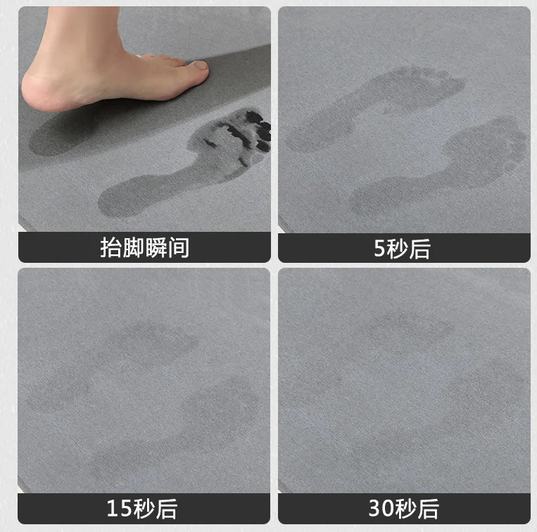 Коврик из диатомита, каменный  – обзор и цена Bamboo Bath Mat