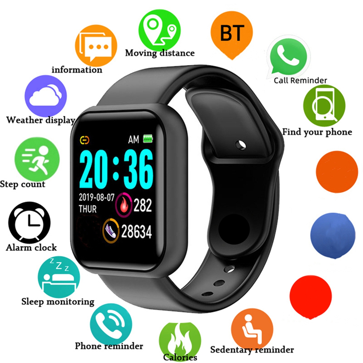 Мужские умные часы с цветным э – обзор и цена Health Wellness Bracelet