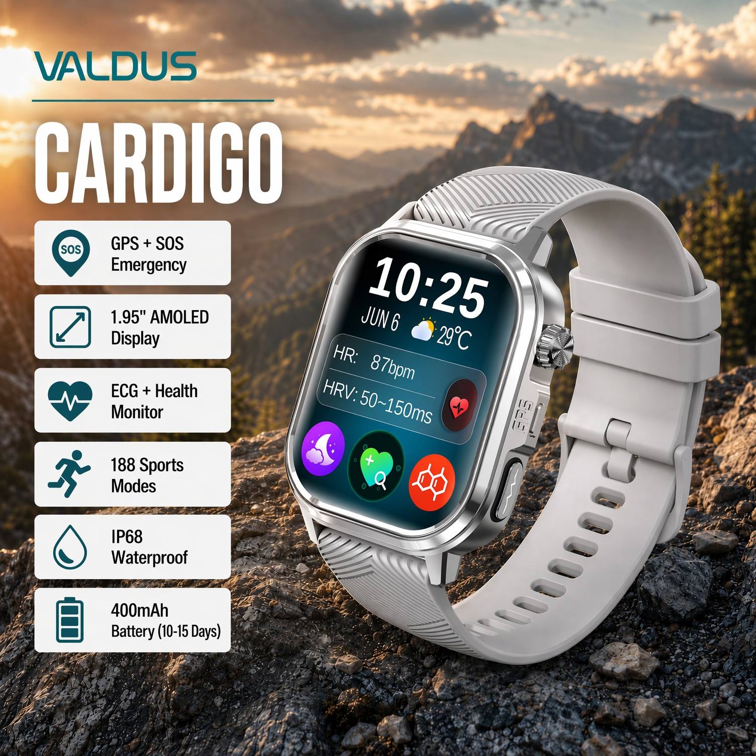 Умные часы VALDUS CARDIGO для  – обзор и цена Health & Wellness Unlimited